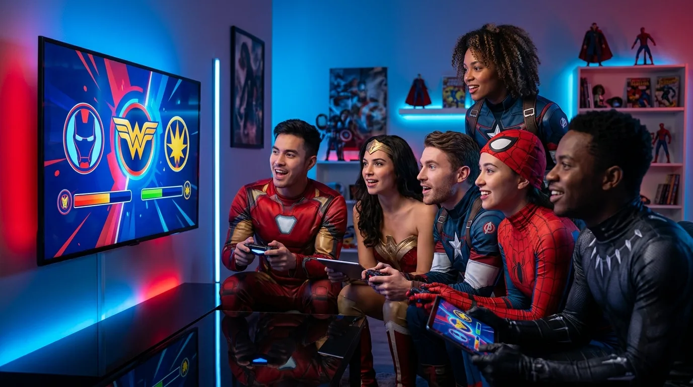 testez vos connaissances geek avec le jeu quiz super héros de vialmtv.tv et défiez vos amis dans des questions passionnantes sur vos héros préférés.